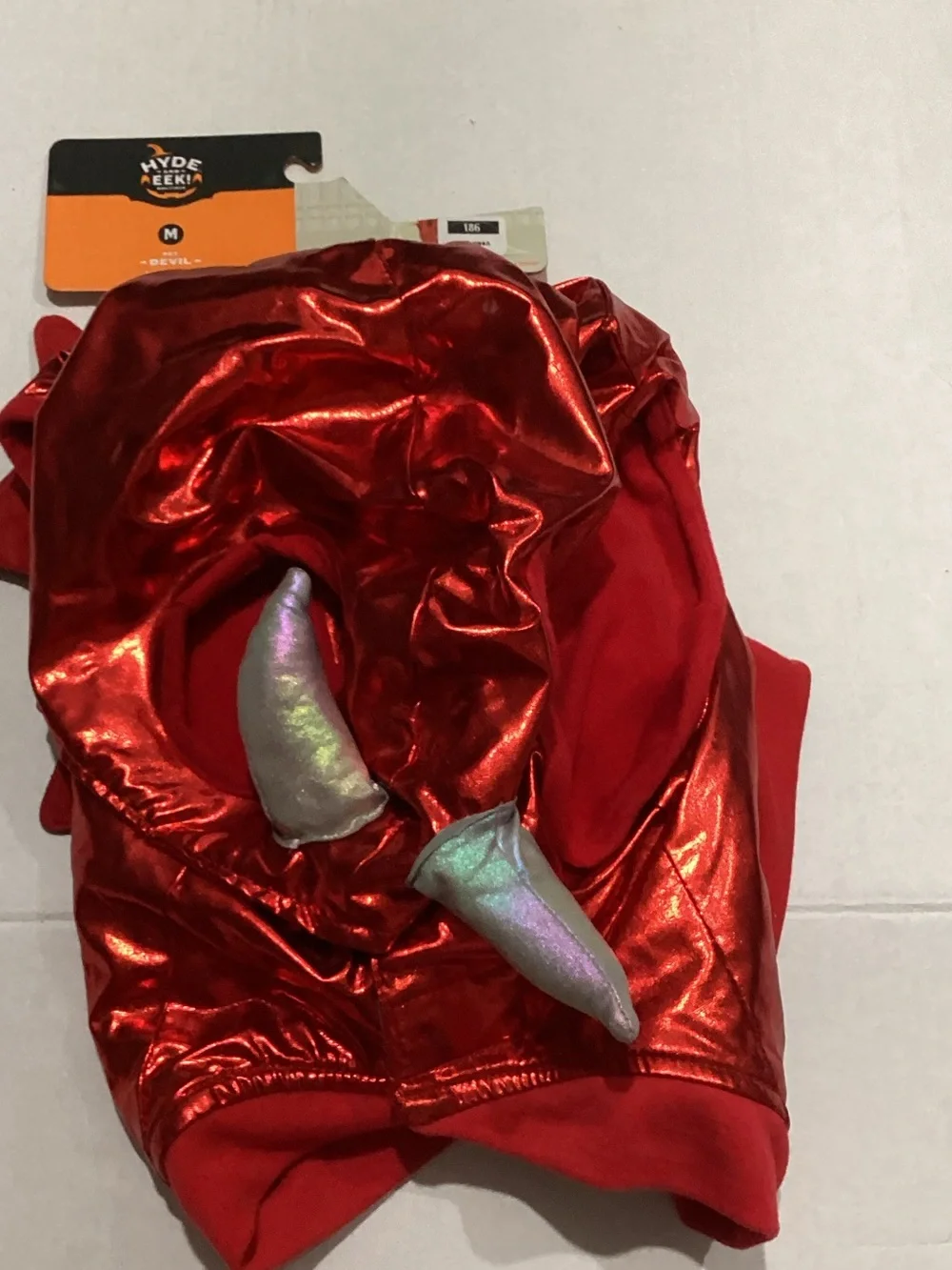 Hydy Peek! Red Shiny Devil Dog Costume - Medium